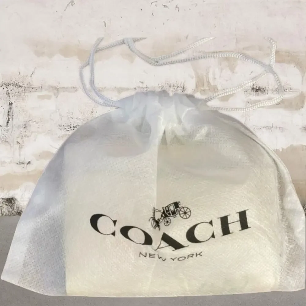 COACH Swan Print Zip Card Case + Dust Bag